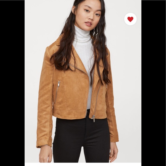 Jackets & Blazers - Moto faux suede leather biker jacket sz 2 like new